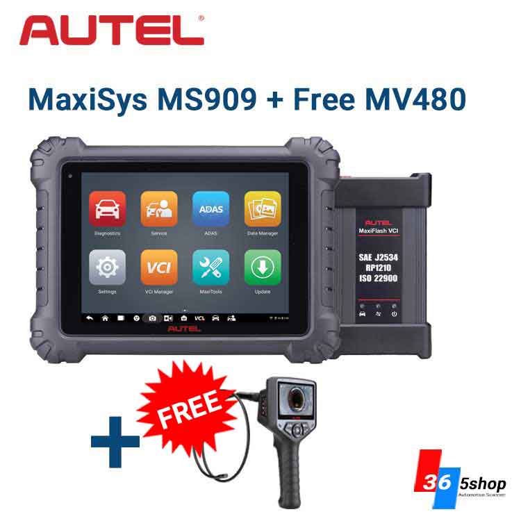 Autel MaxiSys MS909 Automotive Diagnostic Scanner + Free MV480 –  obdii365shop
