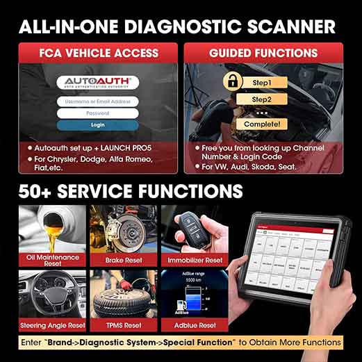 Launch X431 Pro5 Auto Diagnostic Tool (2 Years Free Update) – obdii365shop